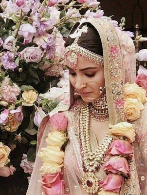 Pink Thread Embroidery Silk Semi Stitched Lehenga 4