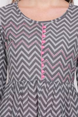 Grey printed cotton cotton-kurtis 5