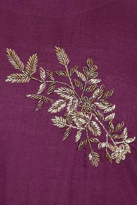 Purple embroidered rayon ethnic-kurtis 5