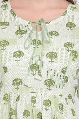 Green printed cotton cotton-kurtis 5