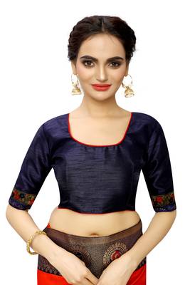 Pink woven art silk saree with blouse 4