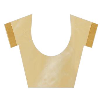 Beige woven banarasi silk saree with blouse 3
