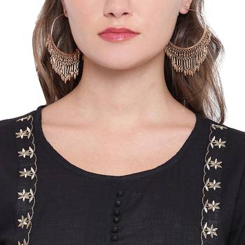 Black embroidered cotton cotton-kurtis 6