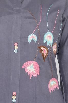 Grey embroidered rayon ethnic-kurtis 9