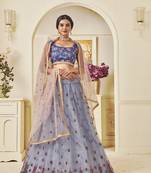 Heavy Embroidered Work Unstitched Lehenga Choli With Blouse