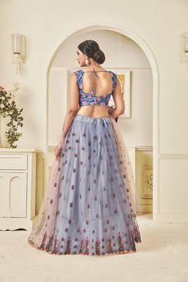 Heavy Embroidered Work Unstitched Lehenga Choli With Blouse 2