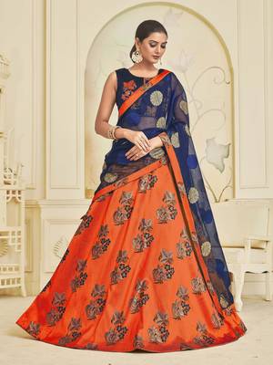 Heavy Embroidered Work Unstitched Lehenga Choli With Blouse 1