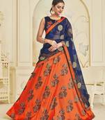 Heavy Embroidered Work Unstitched Lehenga Choli With Blouse