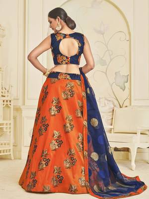 Heavy Embroidered Work Unstitched Lehenga Choli With Blouse 2