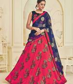 Heavy Embroidered Work Unstitched Lehenga Choli With Blouse
