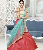 Heavy Embroidered Work Unstitched Lehenga Choli With Blouse