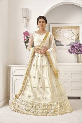 Heavy Embroidered Work Unstitched Lehenga Choli With Blouse 1