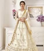 Heavy Embroidered Work Unstitched Lehenga Choli With Blouse