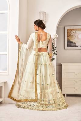 Heavy Embroidered Work Unstitched Lehenga Choli With Blouse 2