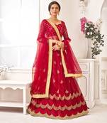 Heavy Embroidered Work Unstitched Lehenga Choli With Blouse