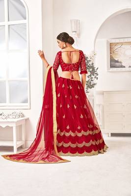 Heavy Embroidered Work Unstitched Lehenga Choli With Blouse 2