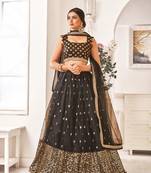 Heavy Embroidered Work Unstitched Lehenga Choli With Blouse