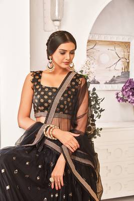 Heavy Embroidered Work Unstitched Lehenga Choli With Blouse 3
