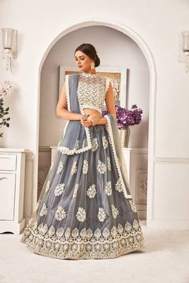 Heavy Embroidered Work Unstitched Lehenga Choli With Blouse 1