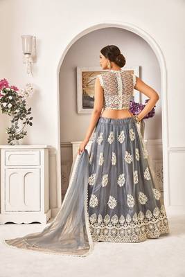 Heavy Embroidered Work Unstitched Lehenga Choli With Blouse 2