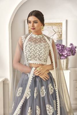 Heavy Embroidered Work Unstitched Lehenga Choli With Blouse 3