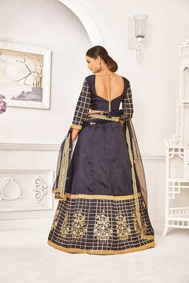 Heavy Embroidered Work Unstitched Lehenga Choli With Blouse 2