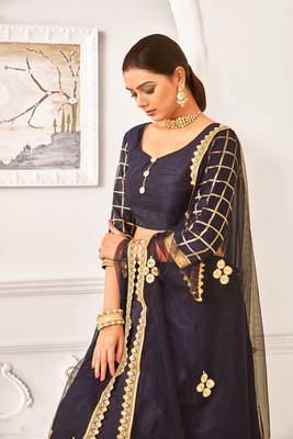 Heavy Embroidered Work Unstitched Lehenga Choli With Blouse 3