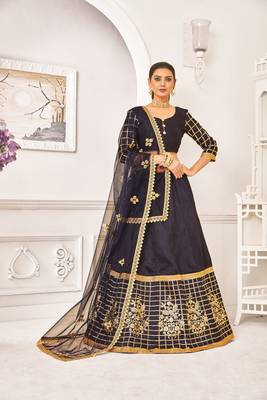 Heavy Embroidered Work Unstitched Lehenga Choli With Blouse 4
