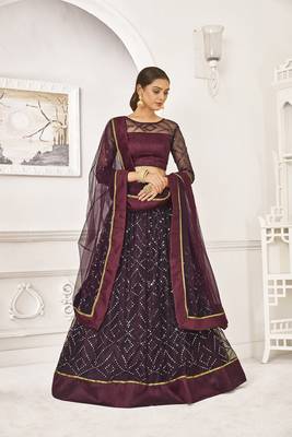Heavy Embroidered Work Unstitched Lehenga Choli With Blouse 1