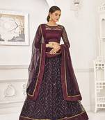 Heavy Embroidered Work Unstitched Lehenga Choli With Blouse