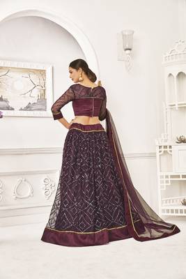 Heavy Embroidered Work Unstitched Lehenga Choli With Blouse 2