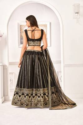 Heavy Embroidered Work Unstitched Lehenga Choli With Blouse 3