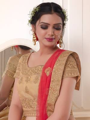 Heavy Embroidered Work Unstitched Lehenga Choli With Blouse 3