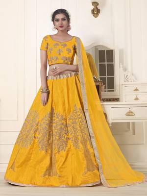 Heavy Embroidered Work Unstitched Lehenga Choli With Blouse 1