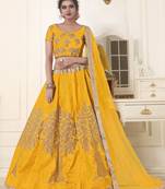 Heavy Embroidered Work Unstitched Lehenga Choli With Blouse