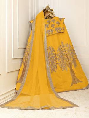 Heavy Embroidered Work Unstitched Lehenga Choli With Blouse 3