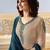 Beige embroidered georgette salwar