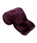 Embossed Design Fluffy Purple Single Bed Mink Blanket
