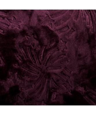 Embossed Design Fluffy Purple Single Bed Mink Blanket 3