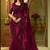 Purple embroidered satin saree with blouse