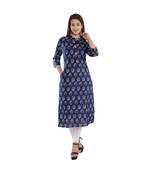 Blue printed Cotton kurti
