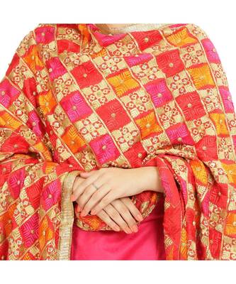 multicolor Phulkari Bagh Dupatta 4