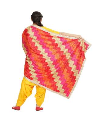 multicolor Phulkari Bagh Dupatta 4