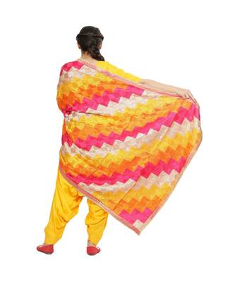 multicolor Phulkari Bagh Dupatta 3