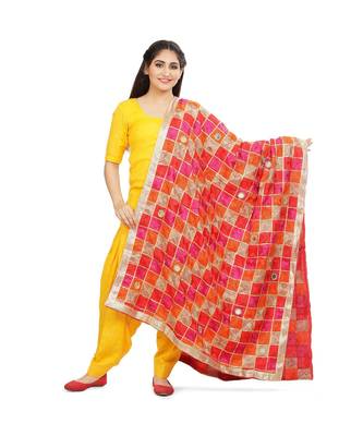 multicolor Phulkari Bagh Dupatta 1