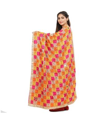 multicolor Phulkari Bagh Dupatta 3