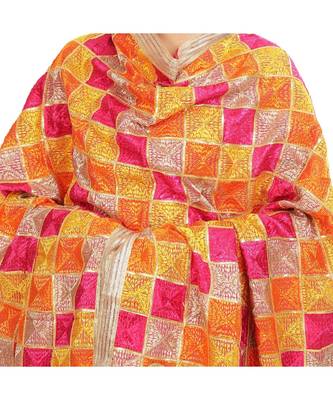 multicolor Phulkari Bagh Dupatta 4