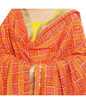 multicolor Phulkari Bagh Dupatta 4