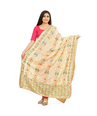 multicolor Phulkari Chunni With Gotta Patti Work 1