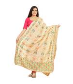 multicolor Phulkari Chunni With Gotta Patti Work